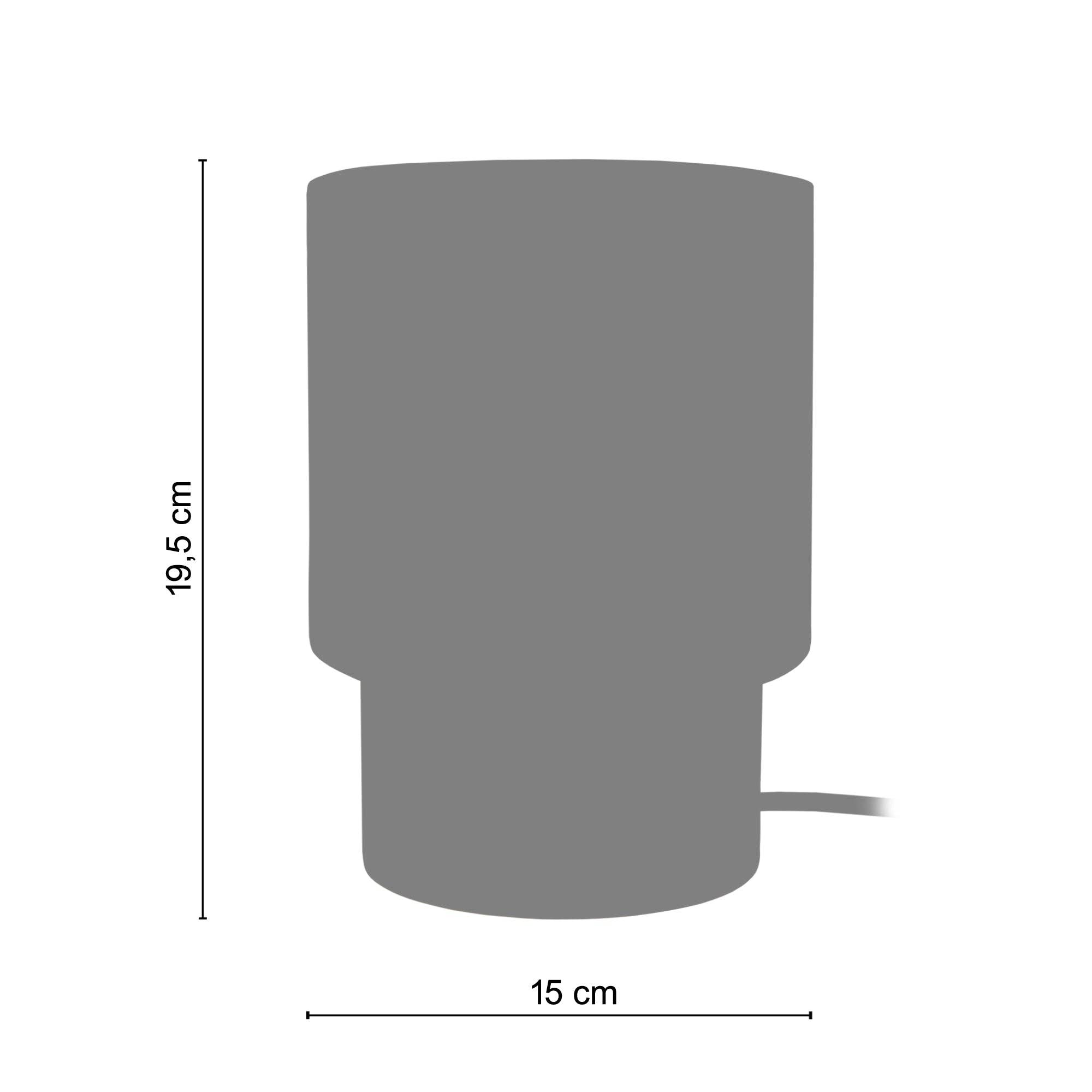 Tosel Shop - Vendita all'ingrosso Lampada da scrivania/d'accento - UZIBUZE - Lampada da comodino cilindrica in metallo naturale1