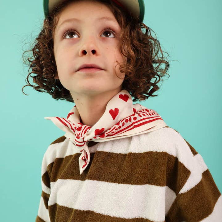 Maison Augustin - Vente Écharpe – enfant - Foulard Bébé Enfant Love Cherry 50 cm