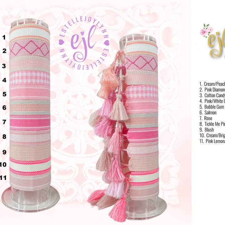 EstelleJoyLynn, LLC - Wholesale Woven/Braided Bracelet - Custom Personalized Embroidered Tassel Friendship Bracelet7