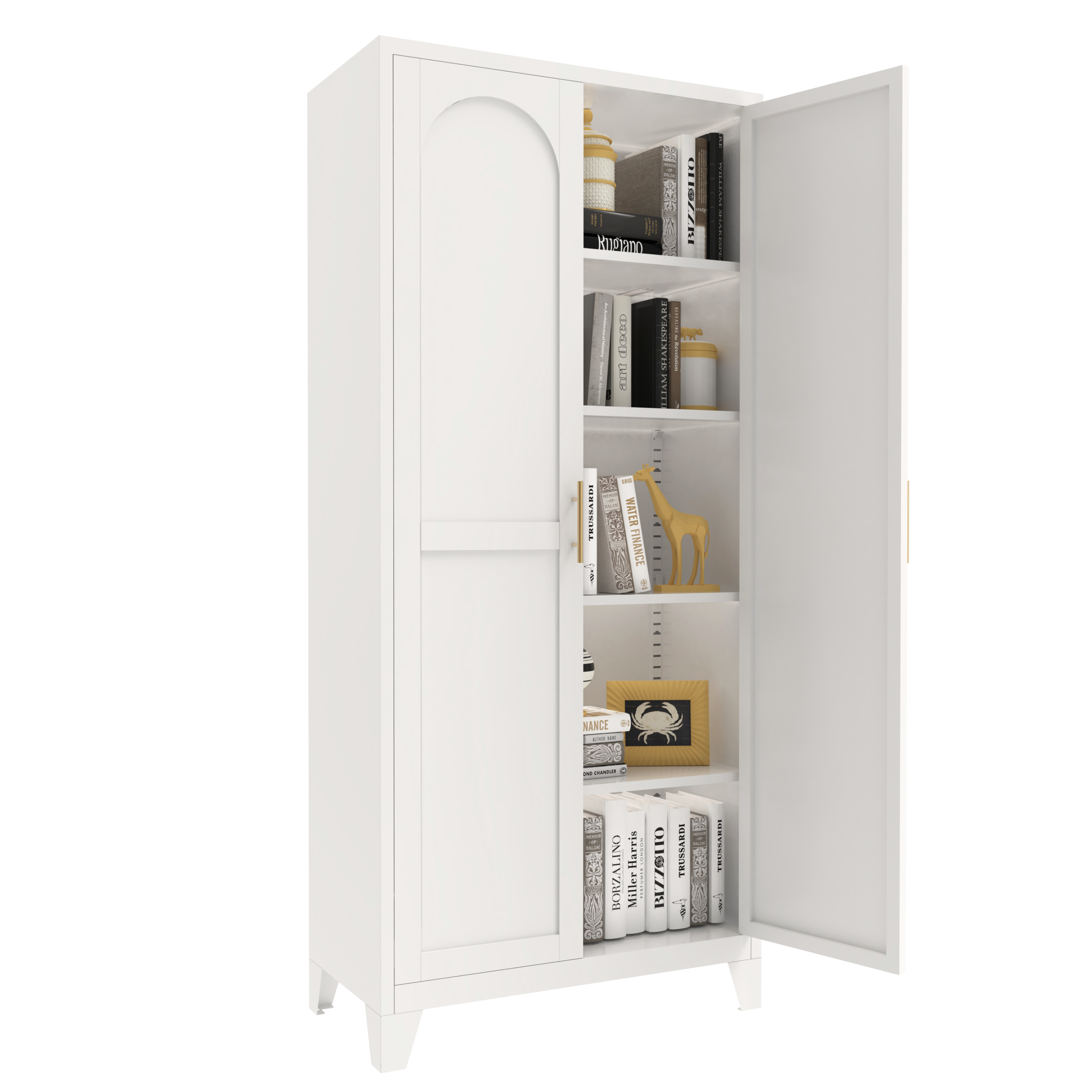 HOMYCASA DESIGN INC - Vente Armoire - Armoire de rangement Shapely Doors avec étagères réglables7