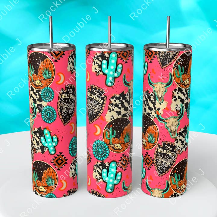 Bicchiere Punchy Neon Pink Neon Cactus per la vendita all'ingrosso da parte di Rockin K and Double J