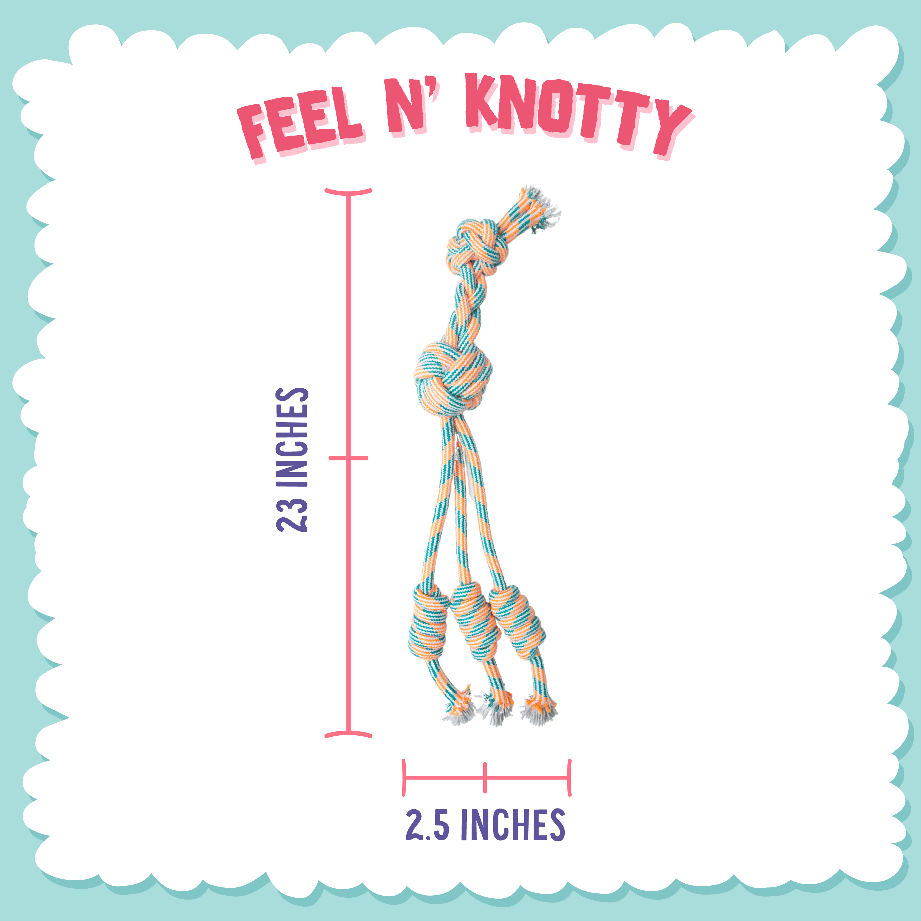SnugArooz – wholesale Pet rope toy – Dog – Feel'N Knotty1