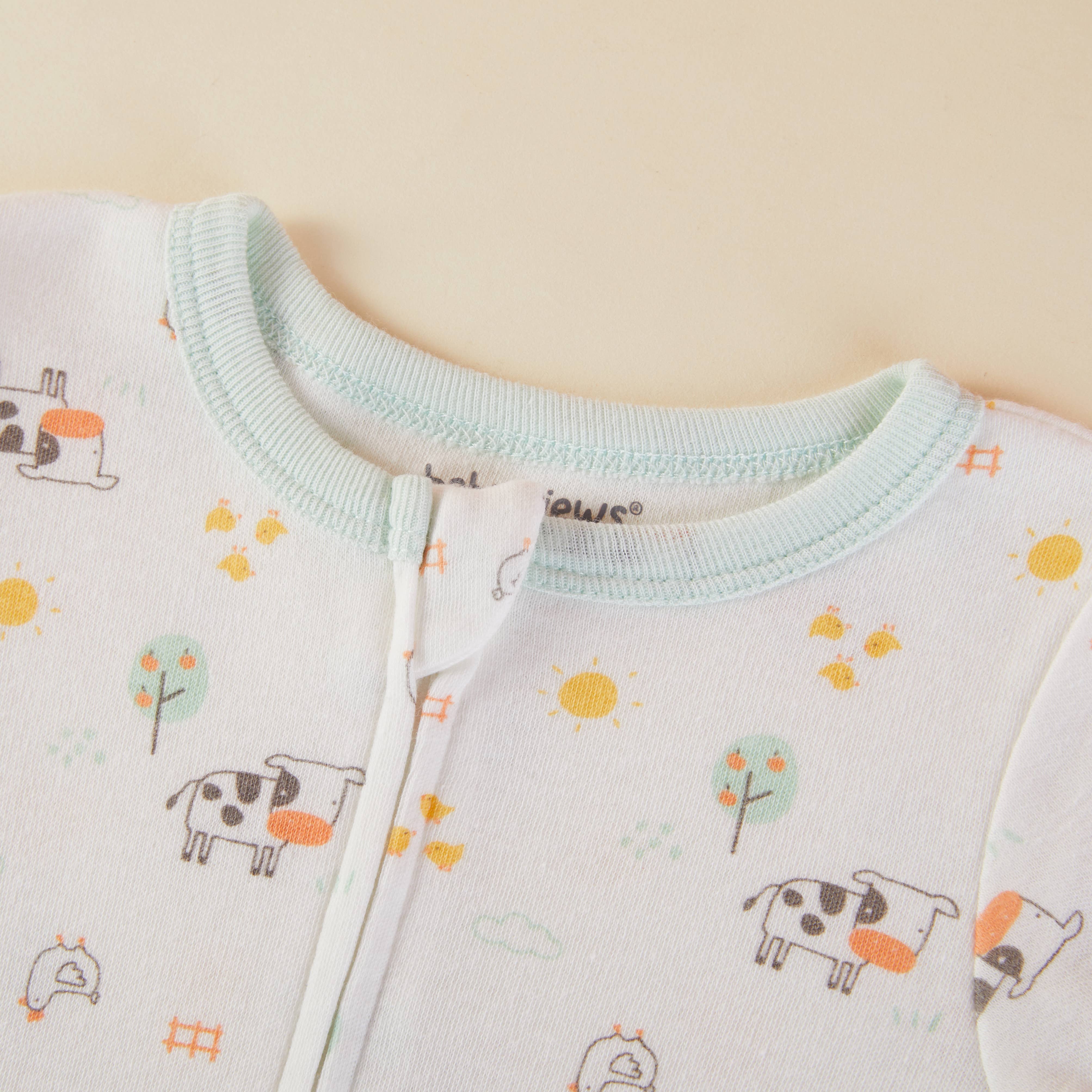 Lollipop Dreams - Wholesale Slaappak - Baby - Ritsromper met koeien- en boerderijdierenpatroon1