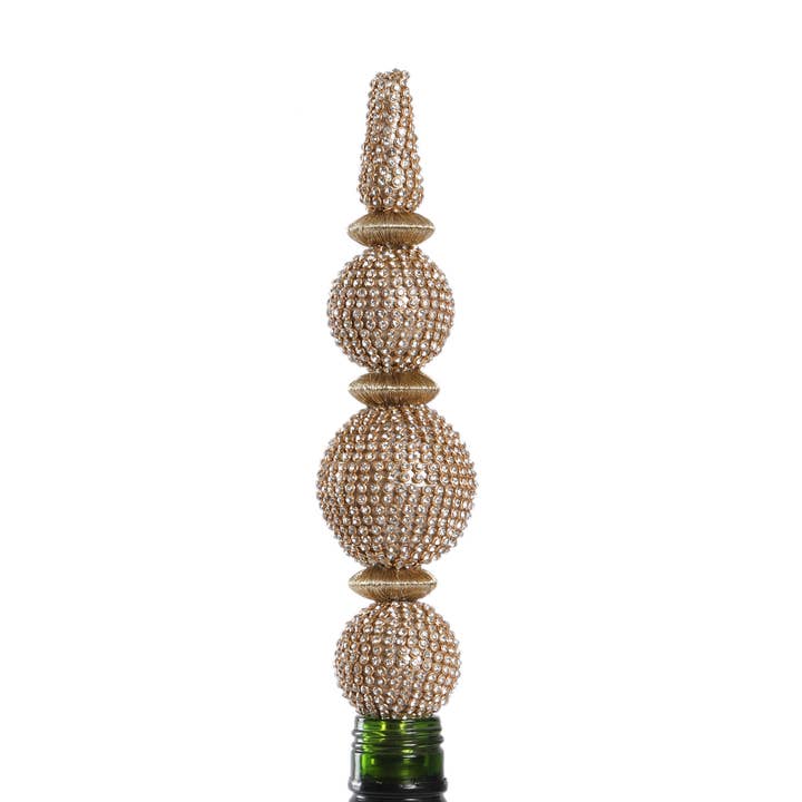 10,5" Gouden Bling Flessenstopper voor wholesale door Vatican Homes