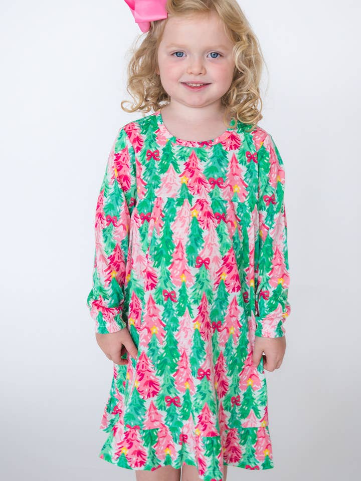 SoftSnooze™ Girls Pink Jolly Grove Long Sleeve Ruffle Pajama Night Gown
for wholesale by RuffleButts + RuggedButts