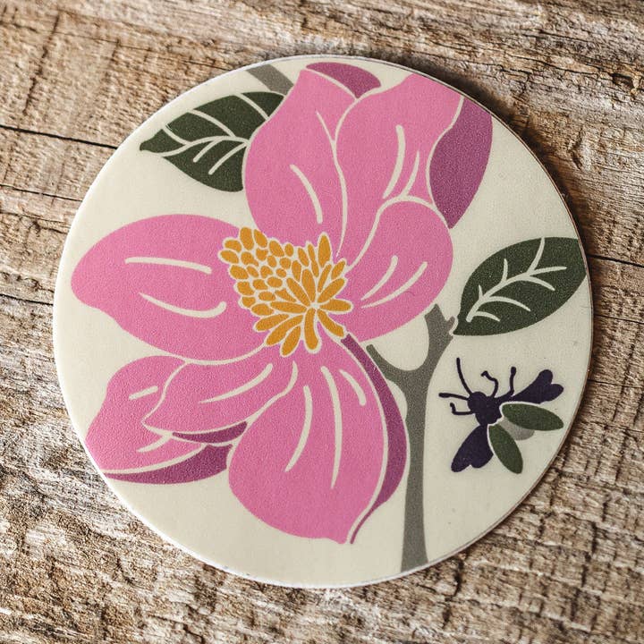 sticker - beetle + magnolia for wholesale by apis