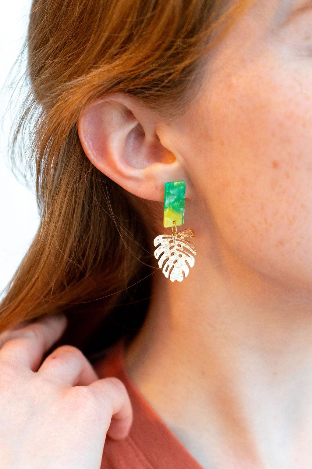 Spiffy & Splendid - Wholesale Dangle Earrings - Mini Belize Earrings - Green // Resort, Plant, Jewelry5