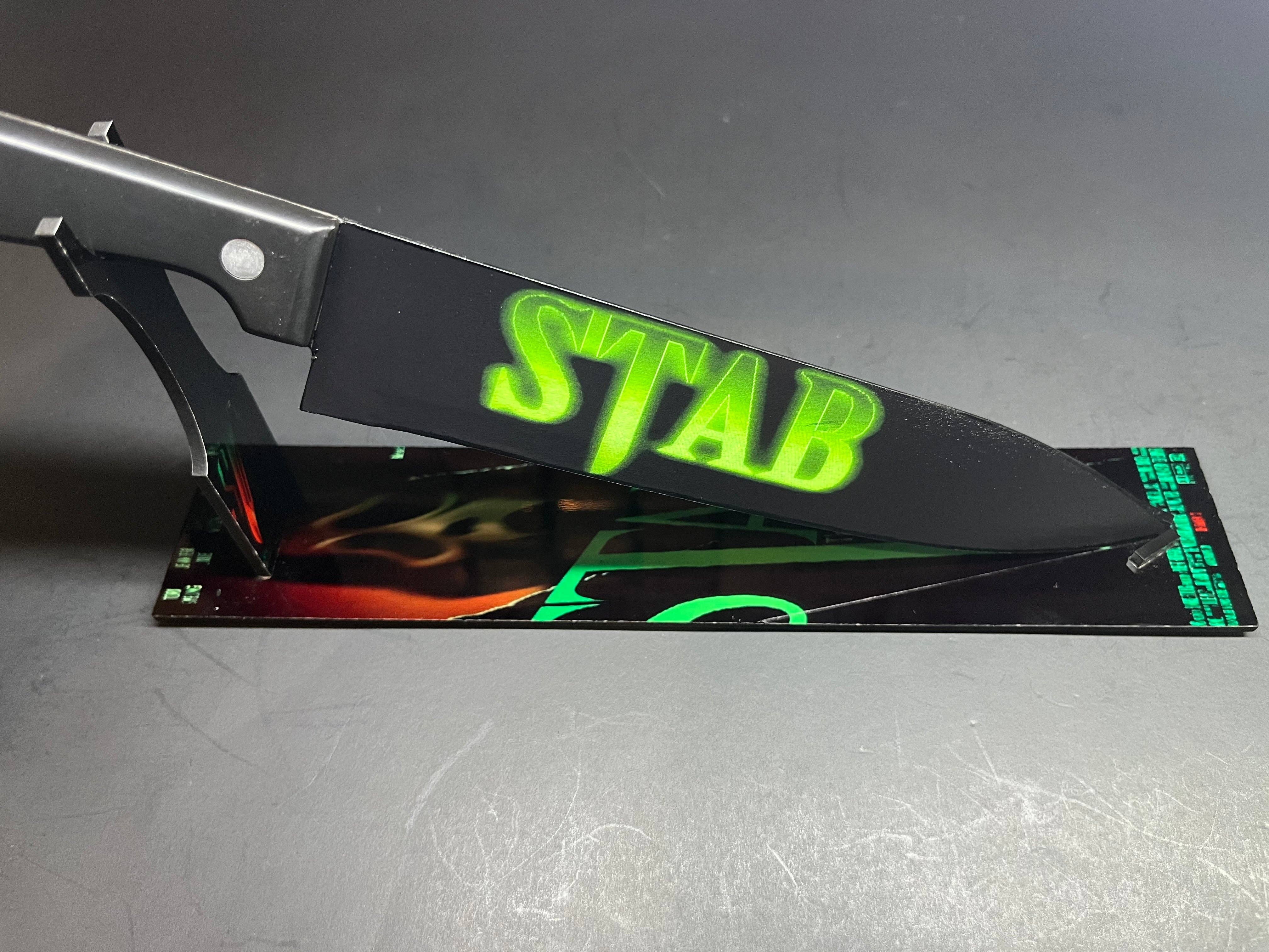 Dead Dave Designs - Wholesale Kitchen/Utility Knife - Stab From Scream Movie Knife With Sublimated Stand1