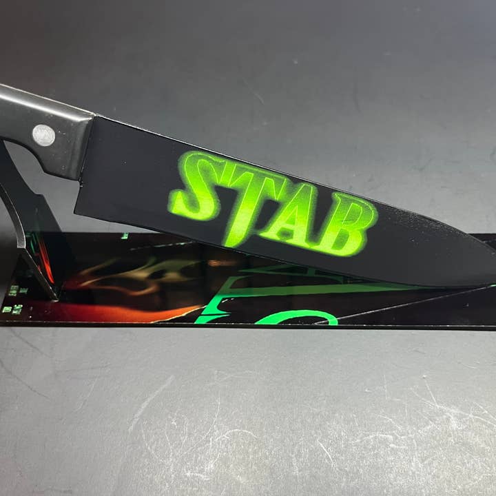 Dead Dave Designs - Wholesale Kitchen/Utility Knife - Stab From Scream Movie Knife With Sublimated Stand1
