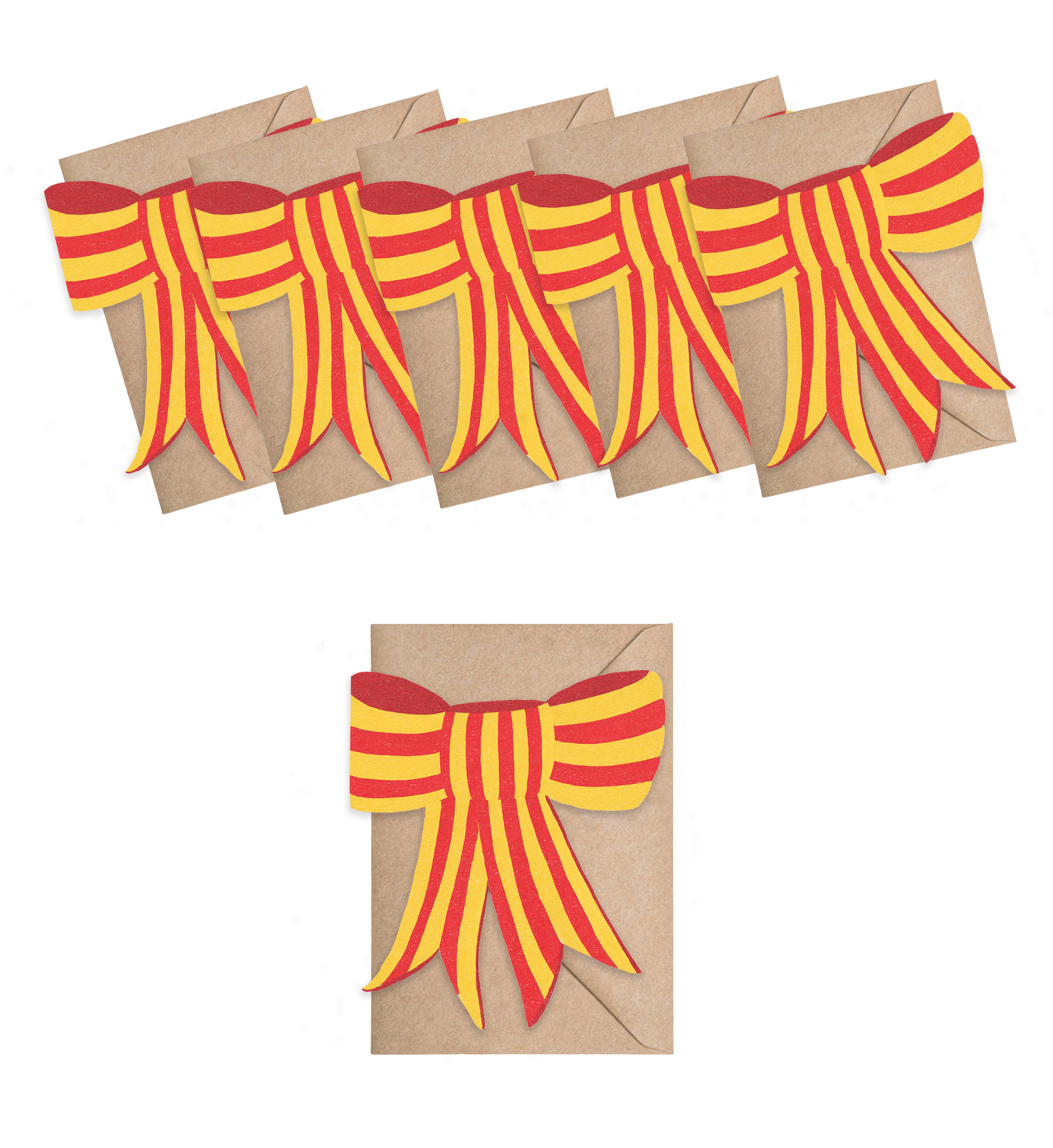 Isatopia - Vente Assortiments de papeterie/cartes - Cartes miniatures à nœud rayé - boîte de 61