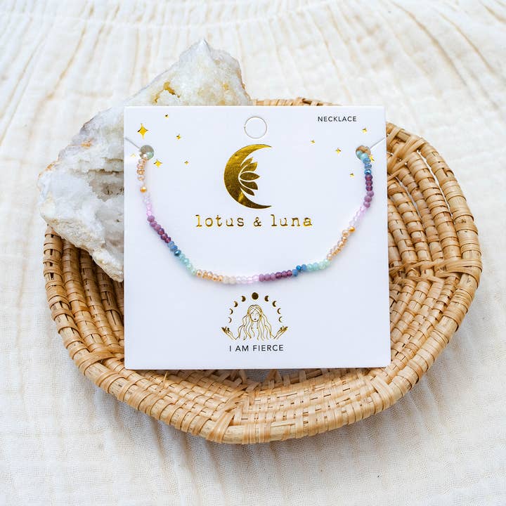 Lotus and Luna - Wholesale Beaded/Pearl Necklace - "I am Fierce" Goddess Necklace