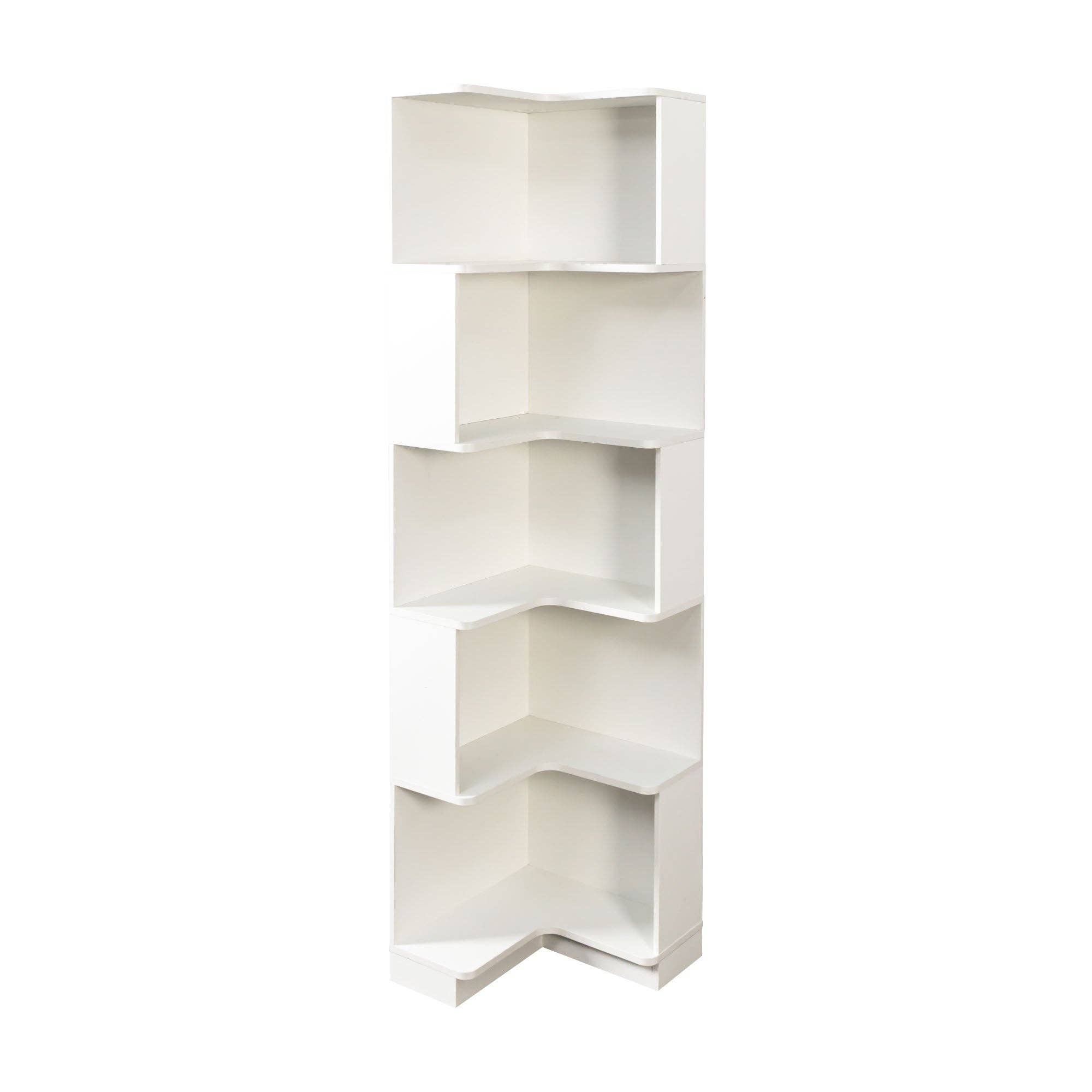 39F Inc. - Wholesale Bookcase - 5-Tier Corner Bookshelf with LED Lights for Display&Storage8
