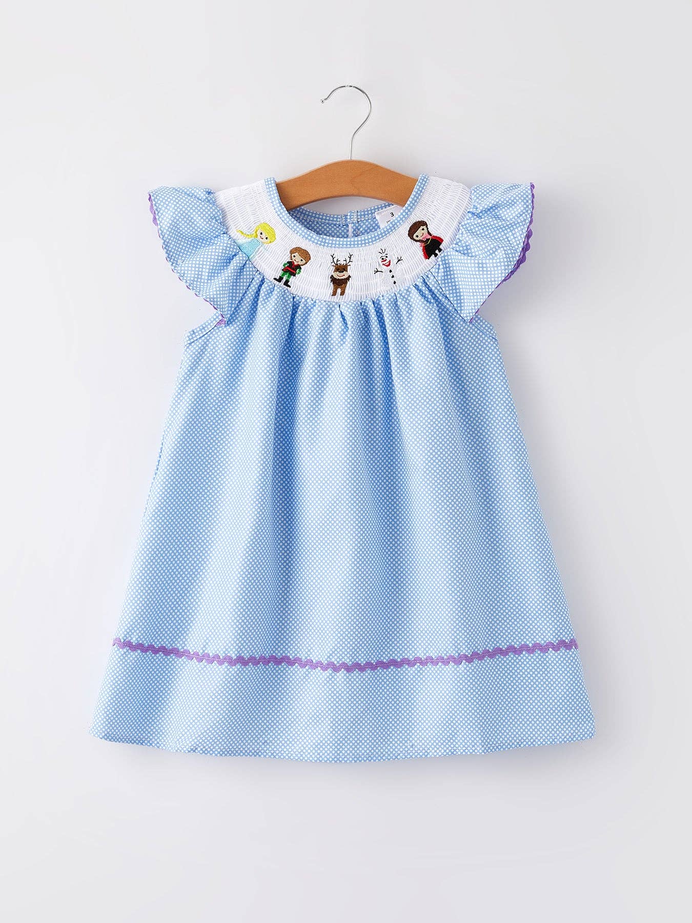 Rylee Faith Designs - Wholesale Jurk - Kinderen - Prinses Smocking Borduurwerk Cartoon Meisjesjurk0