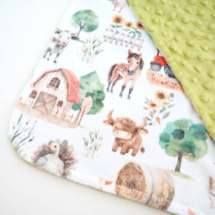 Honey Lemonade - Wholesale Security/Cuddle Blanket - Baby - Mini Minky - Farm Life