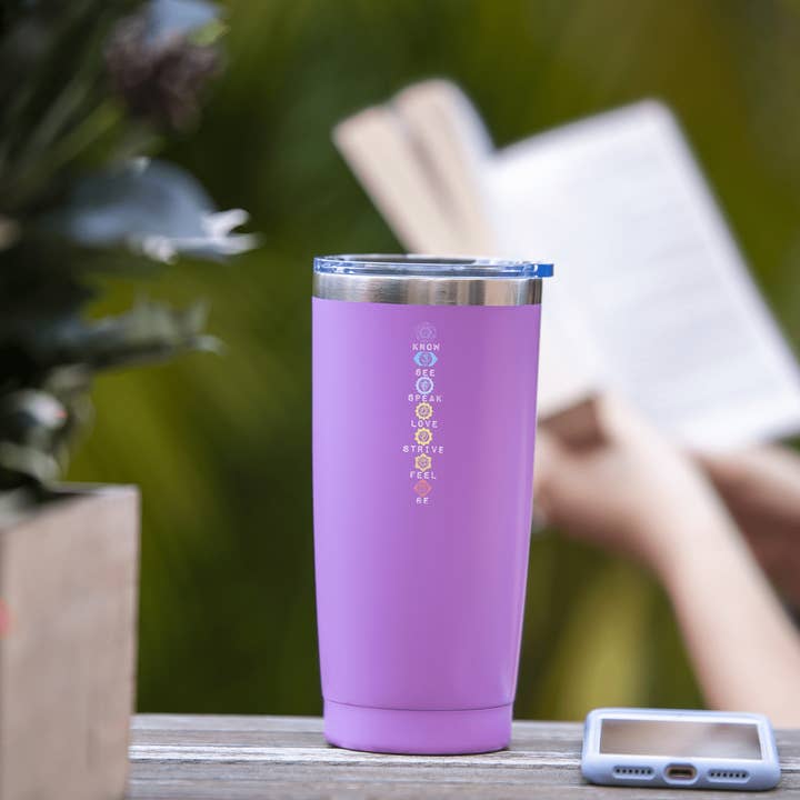 Soulful Wear - Wholesale Insulated mug/tumbler - Vertical Chakras Tumbler8