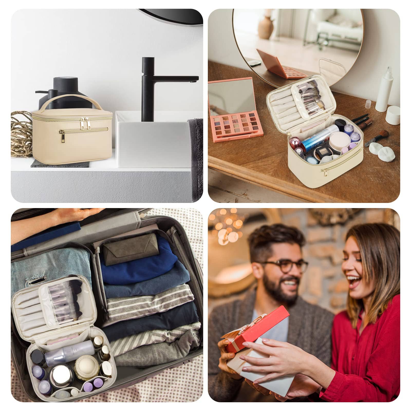 wandf - Wholesale Make-up/cosmetic bag - Vegan Leather Cosmetic Brush Bags Makeup Case 24