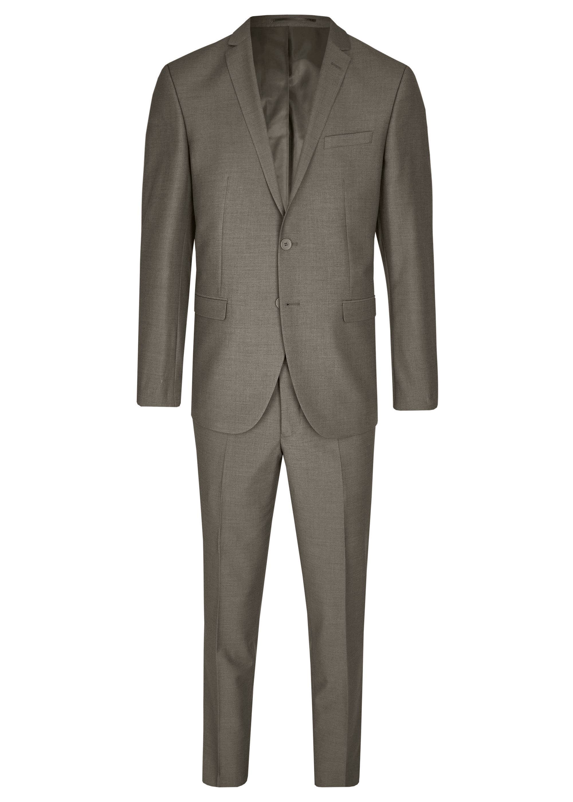 Taupe melange Steffen Klein Men's Designer Suit Slim Fit for wholesale on Faire2
