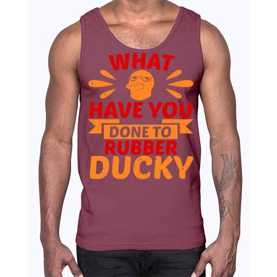tshirt unlimited - Wholesale Tank top – Men's - What Have You Done To Rubber Ducky Style 9#- ducks- Cotton Tank3