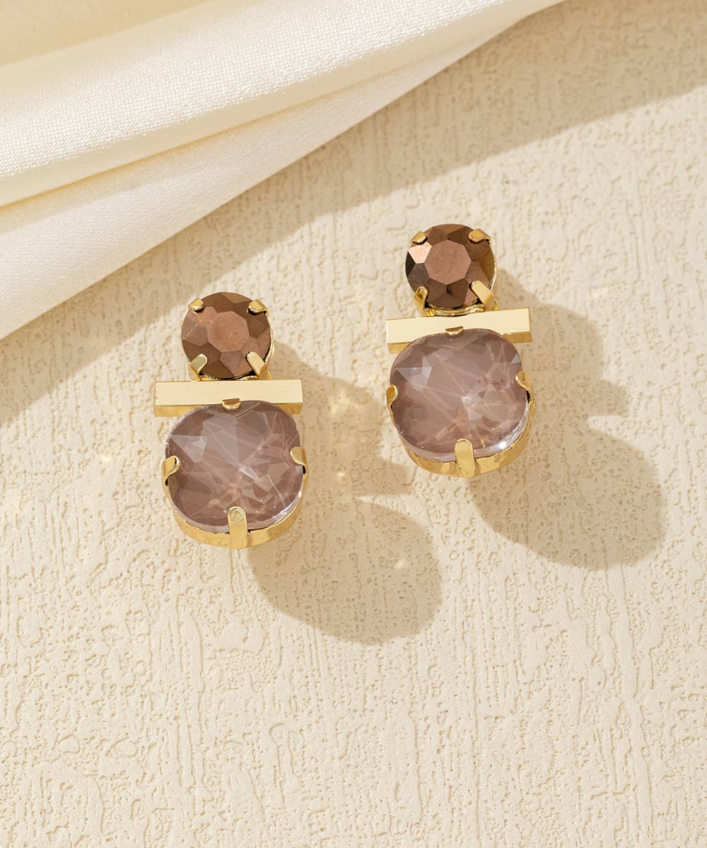 Blossom bijoux - Wholesale Clip-On Earrings - Faceted Glass Clip-On Earrings – 26AHBOL0122