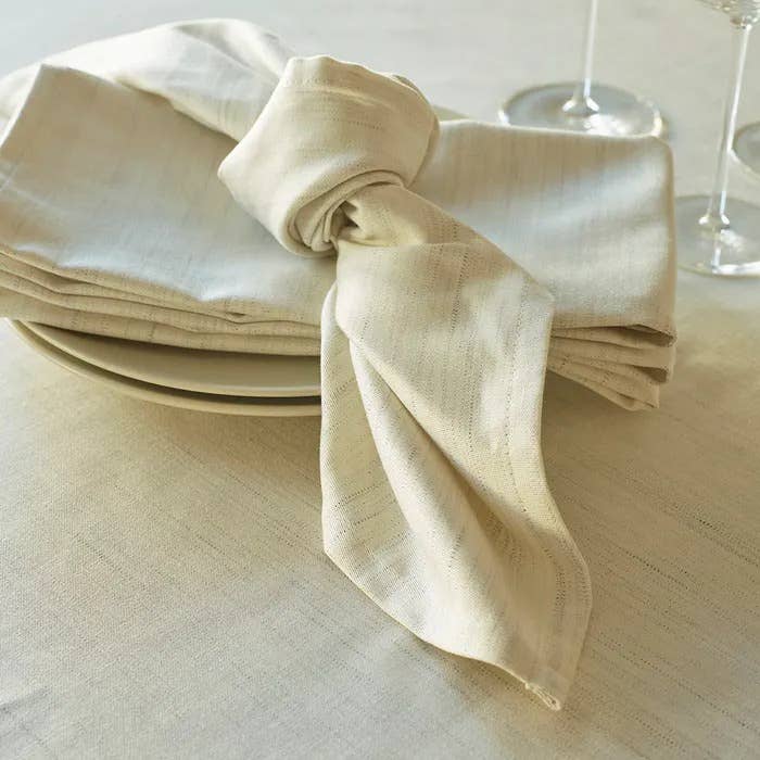 Madhu Tan Tablecloth 90"X90", 100% Cotton for wholesale on Faire1