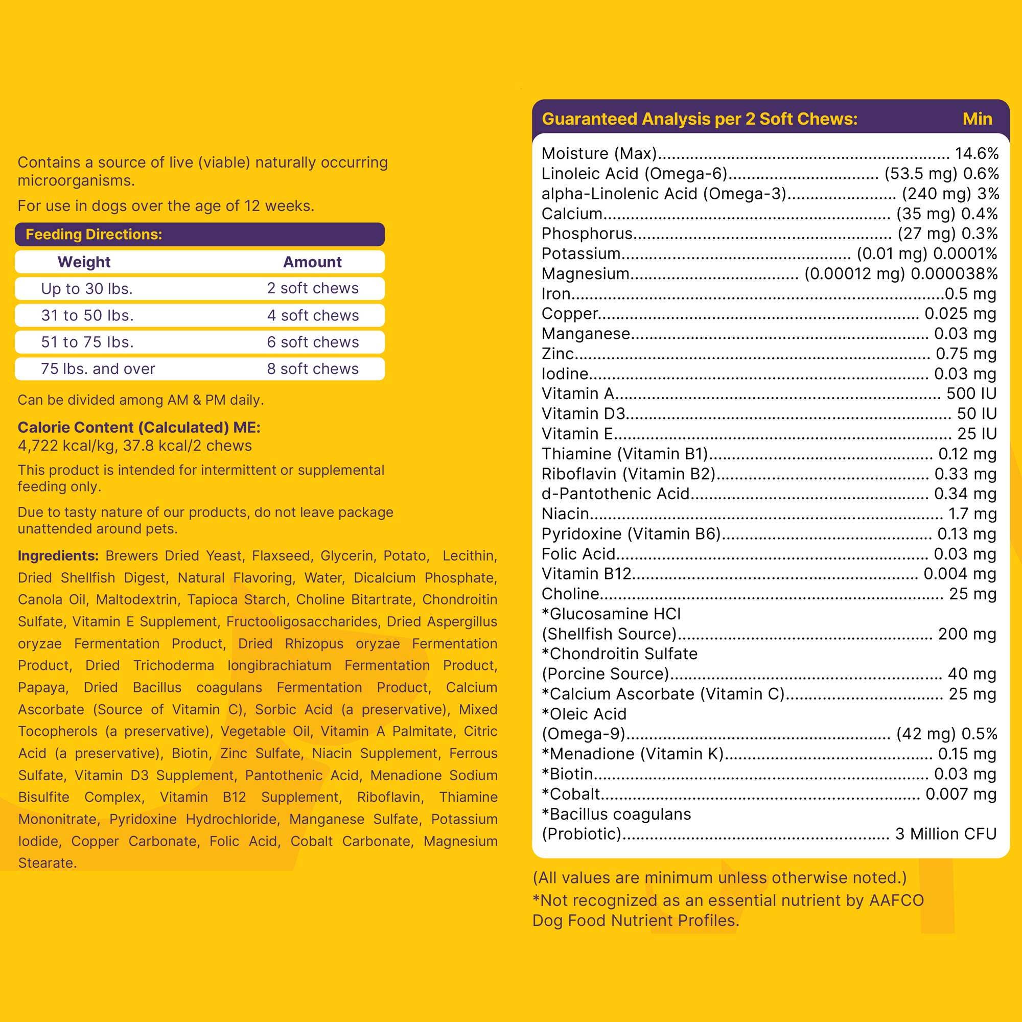 Chew + Heal – wholesale Kosttillskott för husdjur - Hund – Healthy Pup Multi Max All-in-One Multivitamin för Hundar, 120 mjuka tuggbitar6