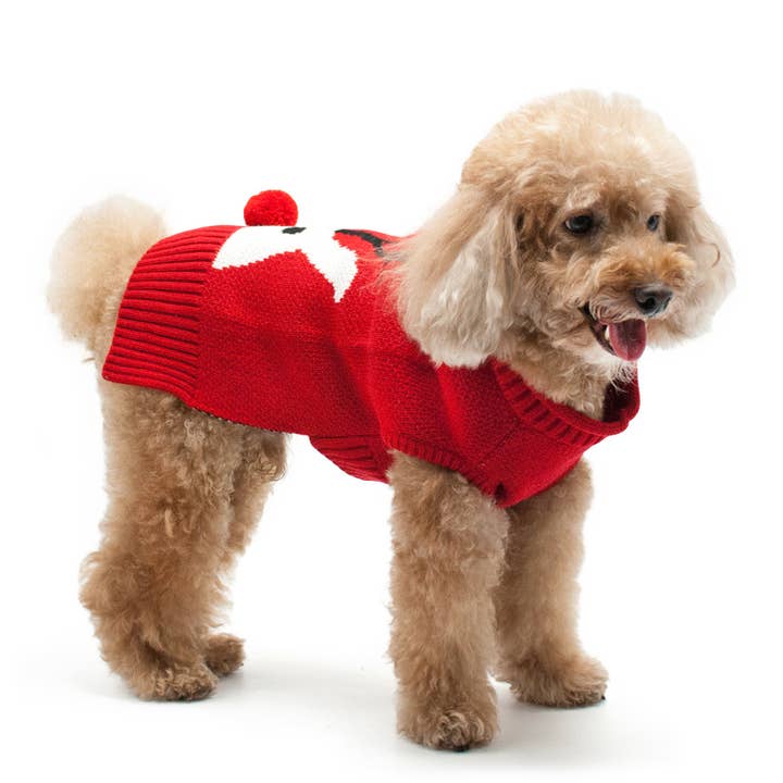 Dogo Pet - Wholesale Pet Sweater - Dog - Red Nose Reindeer Sweater
