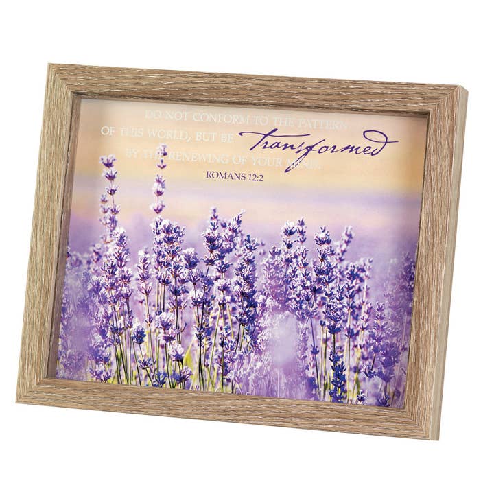 Framed Art Be Transformed Rom.12:2 for wholesale by Cottage Garden