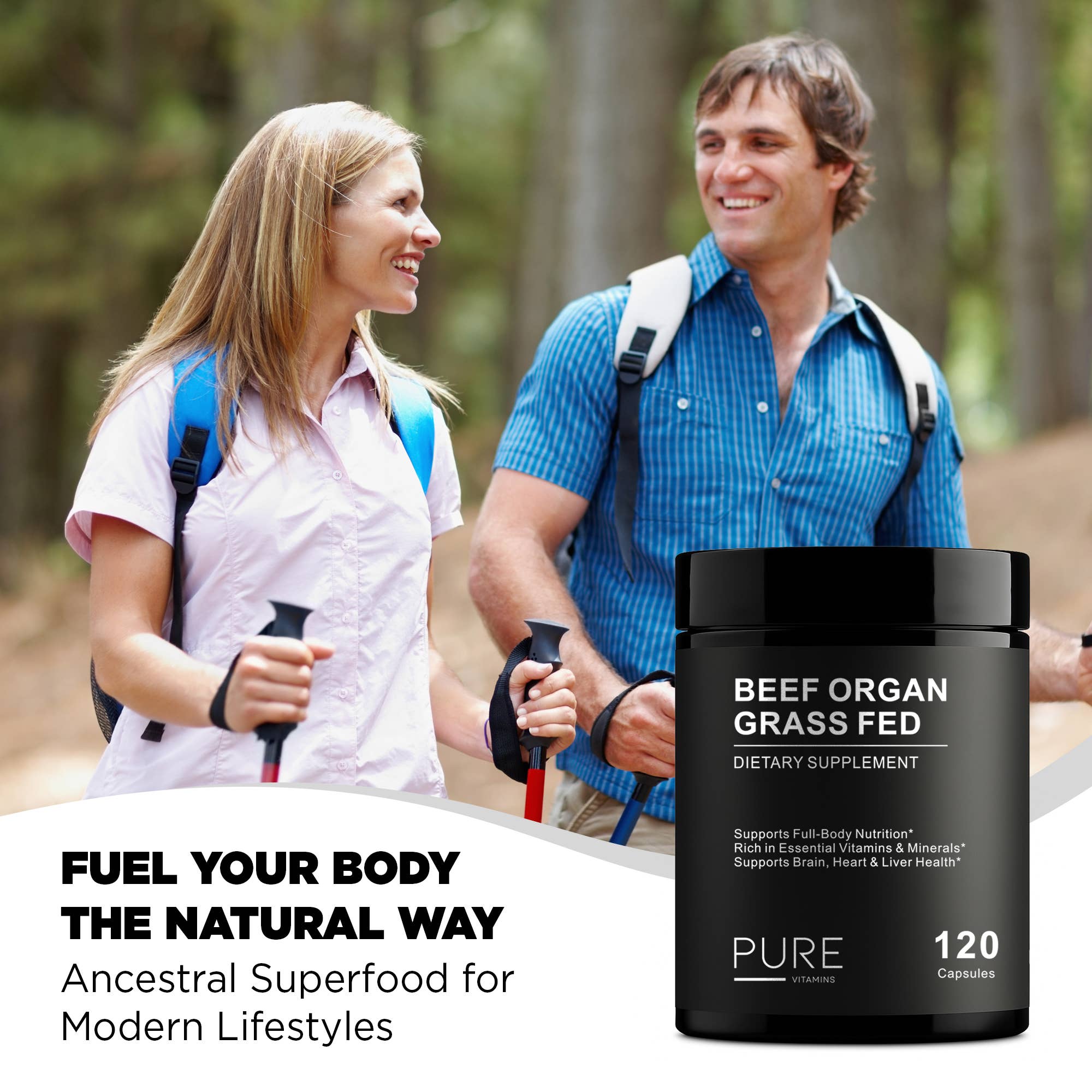 pure Vitamins - Wholesale Oral Supplement/Vitamin - Pure Vitamins Grass-Fed Beef Organ Supplement, 120 Count4