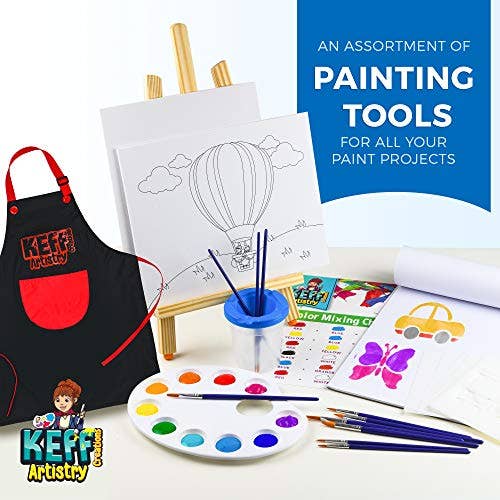 Keff Creations – wholesale Art set – Child & baby – 91-Piece Kids Art Painting Kit for Kids and Toddlers5