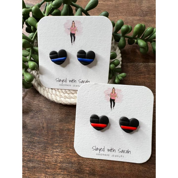 Back The Blue Studs for wholesale by Slayed With Sarah