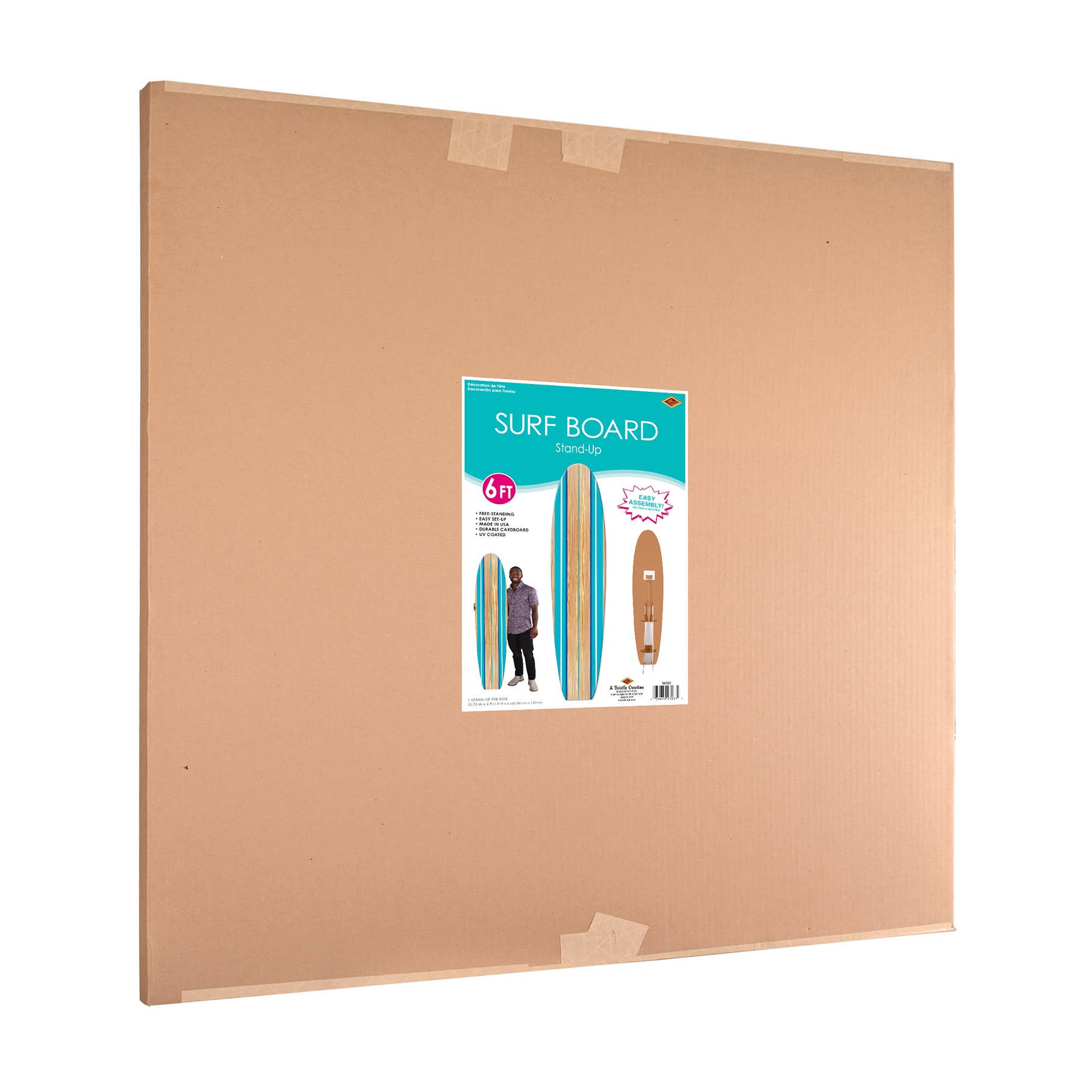 Beistle - Wholesale Decal - Party Decorations - Cardstock Surf Board Stand-Up Prop, 6' x 15¾"1