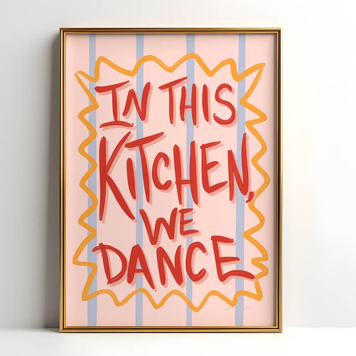 Art mural tendance, typographie, décoration dopamine, affiche de cuisine colorée, impressions d'art alimentaire rétro pour la vente par Audra Style