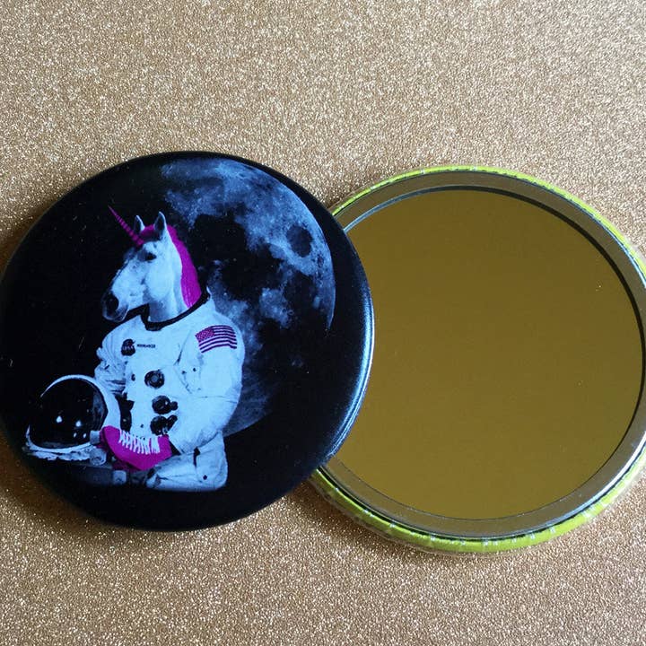 Small Mirror - Astronaut Unicorn - Color for wholesale by Ugly Baby