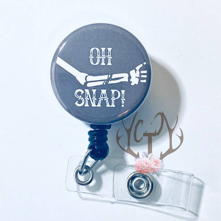 Oh Snap! Ortho Badge Reel for wholesale by Classy Trash Creations