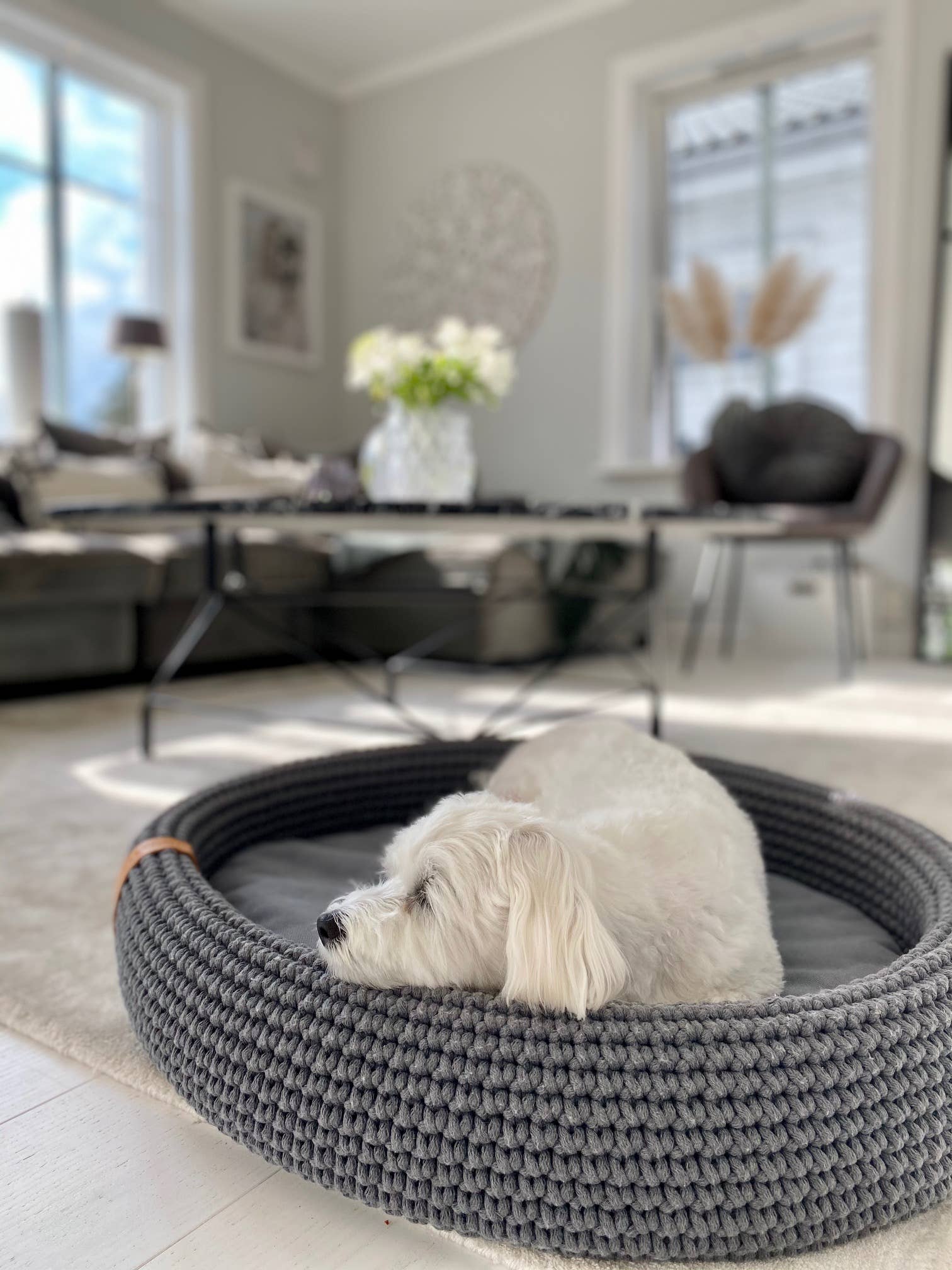 Labbvenn - Vente Panier – chien - Panier pour chien Lukko de forme ovale unique, entièrement fait à la main8