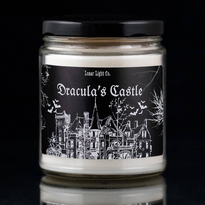 Dracula's Castle Scented Candle Gothic Nosferatu Vampire for wholesale by Lunar Light Co.