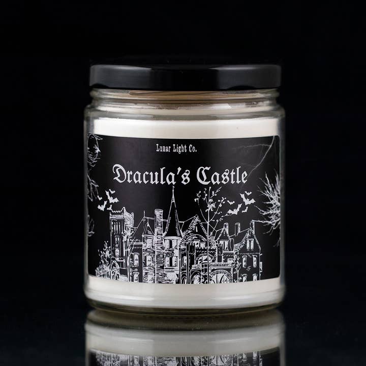 Dracula's Castle Scented Candle Gothic Nosferatu Vampire for wholesale by Lunar Light Co.