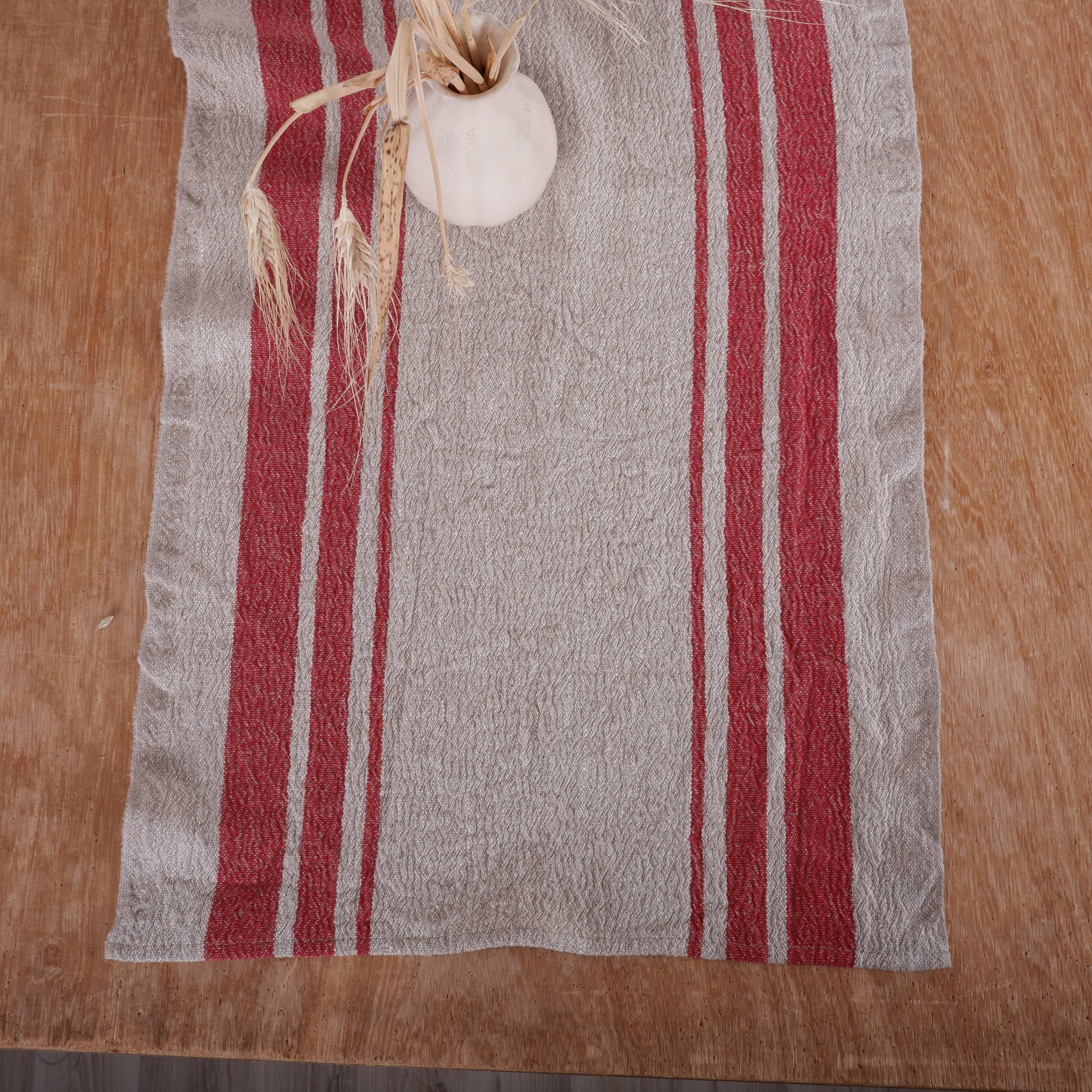 NorraVilla - Wholesale Table Runner - Black Striped - Grain - Linen Table Runner8