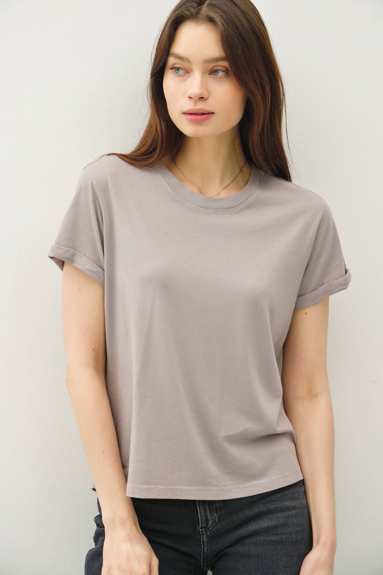 Be Cool - Wholesale T-Shirt - Women's - BOXY CUT TEE W/ ROLL SLEEVE14