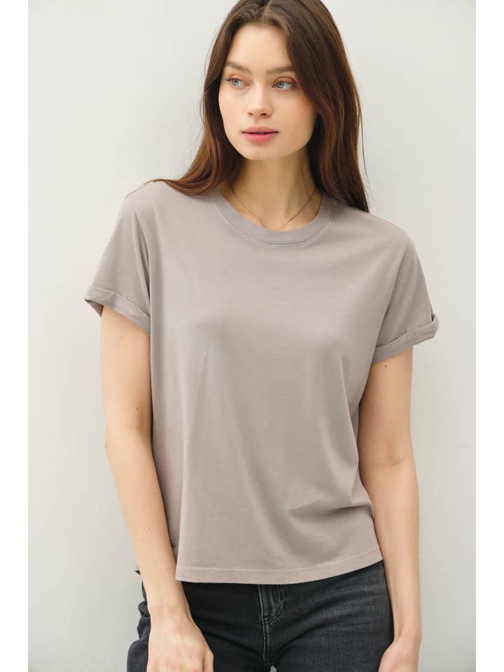 Be Cool - Wholesale T-Shirt - Women's - BOXY CUT TEE W/ ROLL SLEEVE14