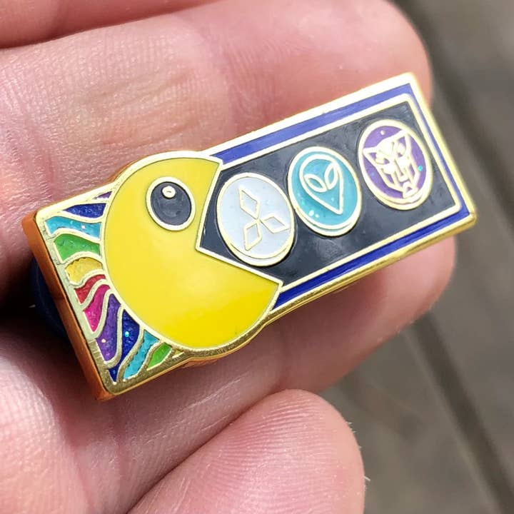 Épinglette PAC-MAN Mange de l'Extase – Collection en Émail Dur de 3,8 cm pour la vente par Mushroom Kingdom Pins