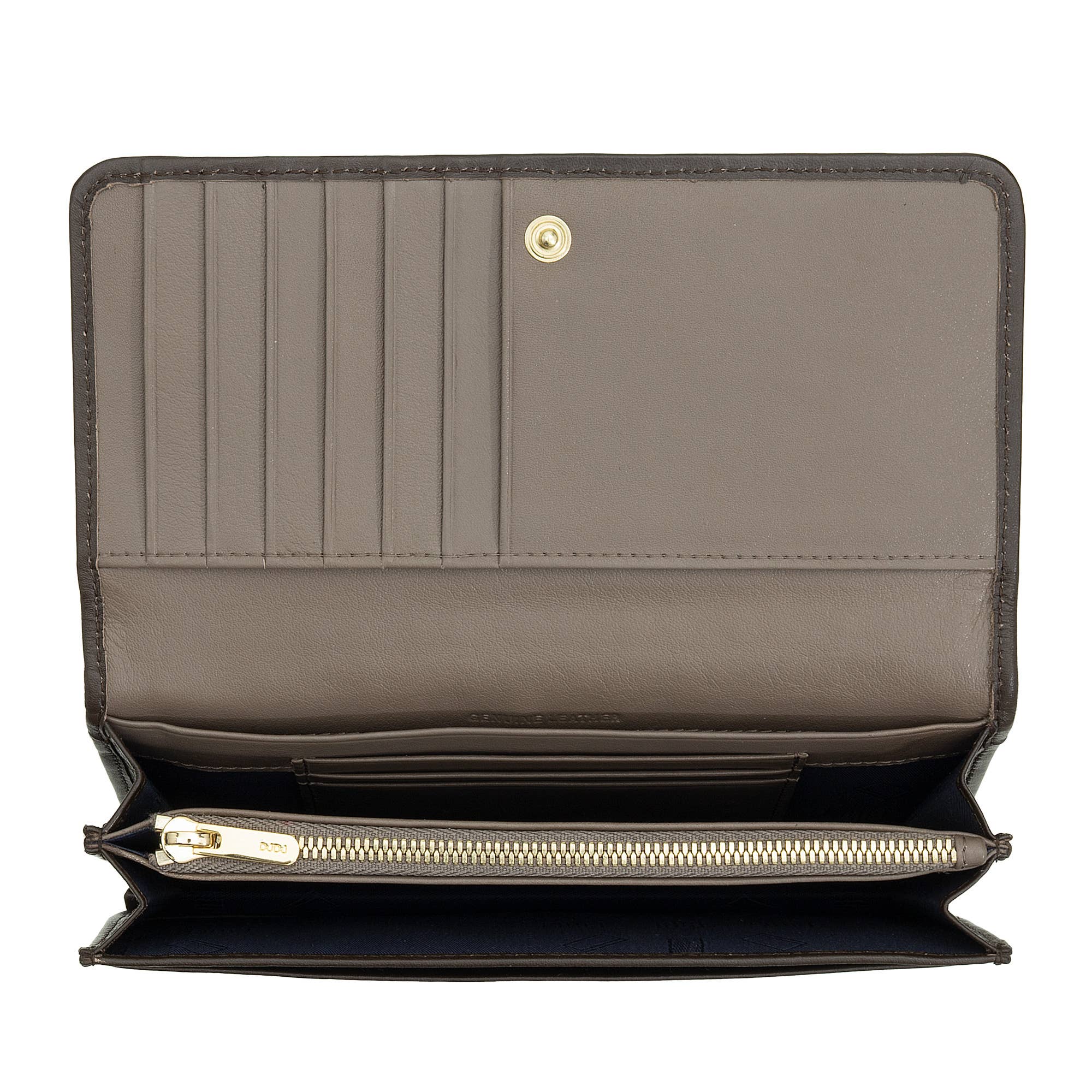 dudu – Engroshandel Tegnebog - Dame – Dudu Kvinders Læderflettet Pung Kreditkortholdere Brun4