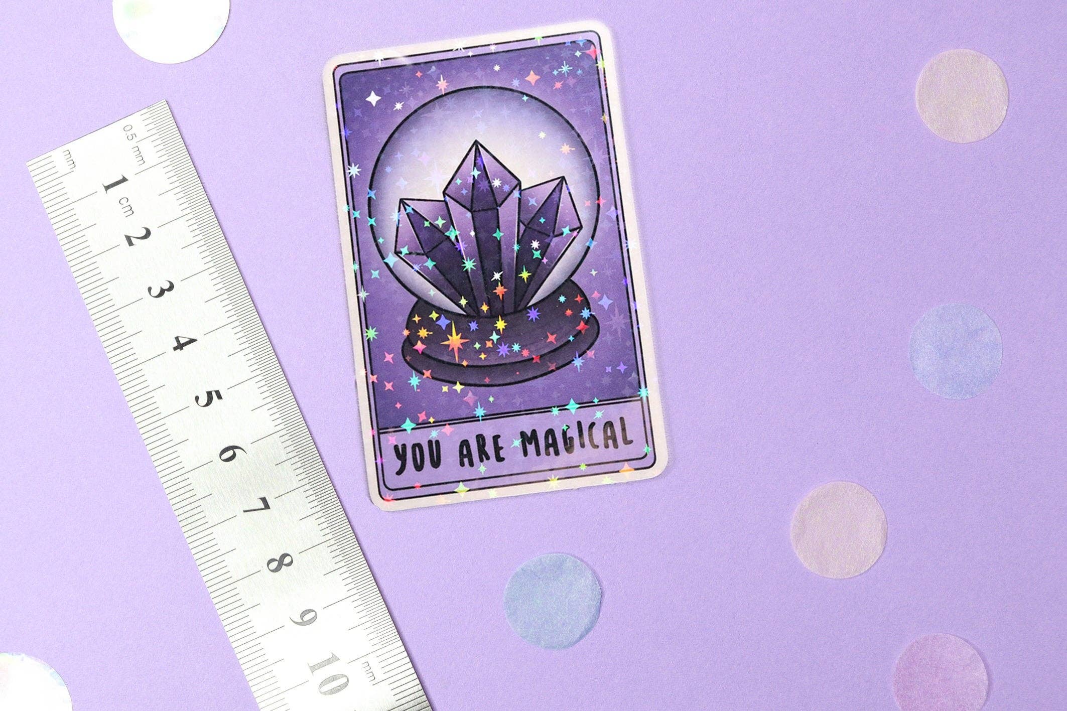 LorenaxAngelina - Wholesale Sticker - “You Are Magical” Holographic Sticker/Tarot Witchy2