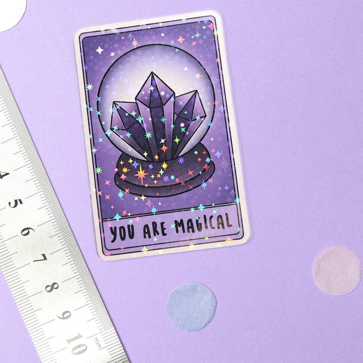 LorenaxAngelina - Wholesale Sticker - “You Are Magical” Holographic Sticker/Tarot Witchy2