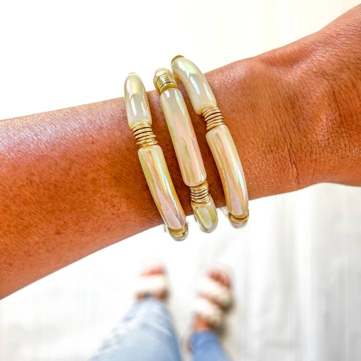 Savvy Bling - Wholesale Beaded Bracelet - Metallic Tube Bracelets52