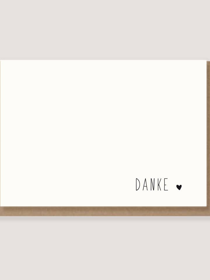 Folding card with envelope - “Heart Thank You” for wholesale by LØTTEBOM