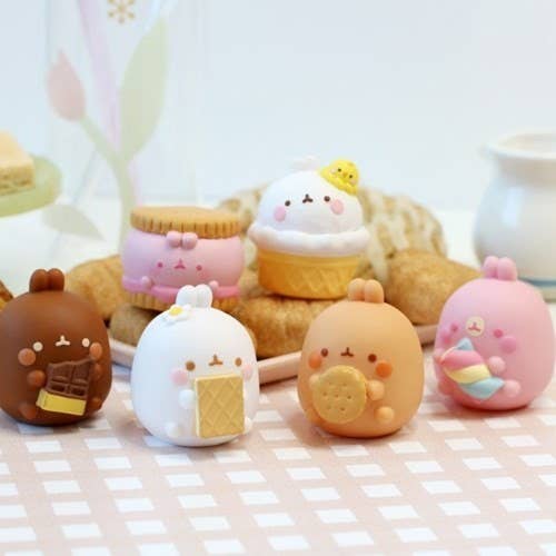 K_Wonderland - Wholesale Figurine Toy - Kids - Molang Snack Time Theme Random Figure Box