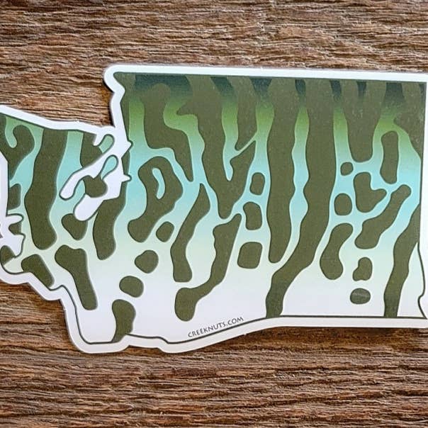Washington Tiger Musky Skin Sticker for wholesale by creeknuts.com