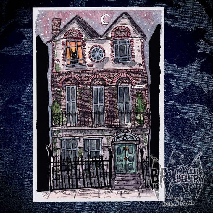 12 Grimmauld Place Print for wholesale by Bat In Your Belfry