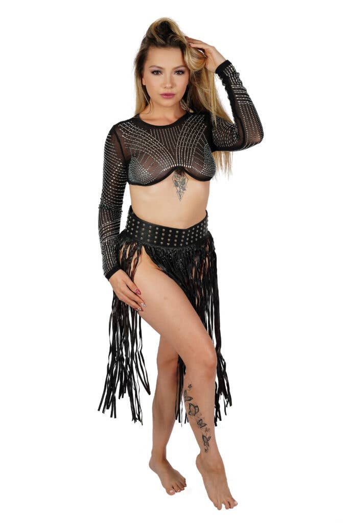 Western Fashion - Wholesale Belt - Women's - 14716 - Rave Belt - Black3